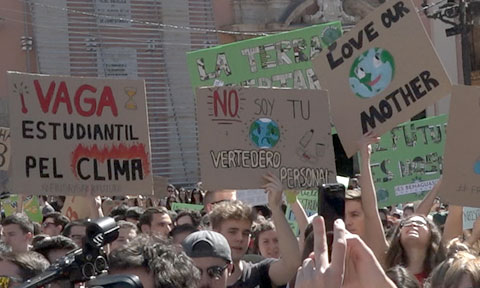 Protesta estudiantil por el clima